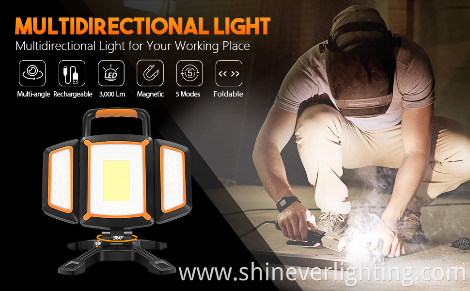 Travel-friendly 360-degree LED Floodlight